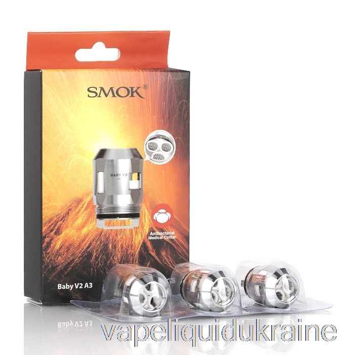 Vape Ukraine SMOK TFV8 Baby V2 Replacement Coils 0.15ohm Baby V2 A3 Triple Coils (SS)